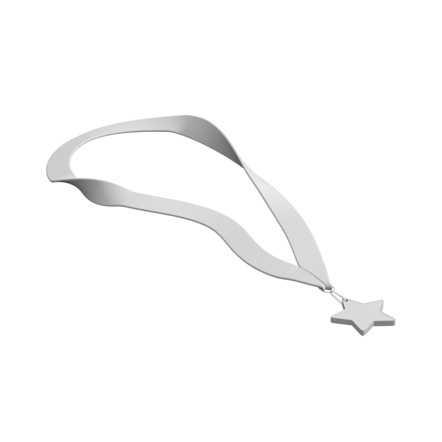 Médaille de concours en forme d’étoile avec ruban