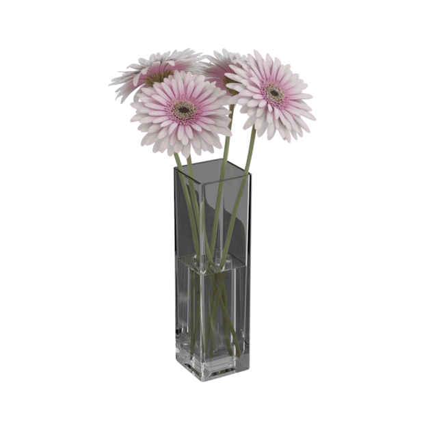 Vase de fleurs avec un gerbera bicolore