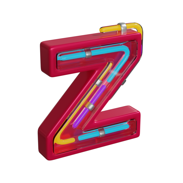 Icône de lettre Z à LED