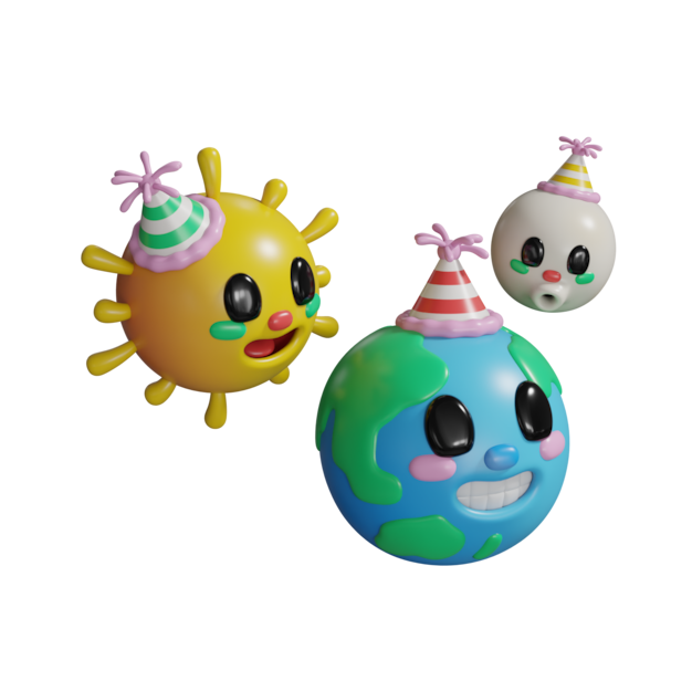 Icono del planeta Tierra y amigos