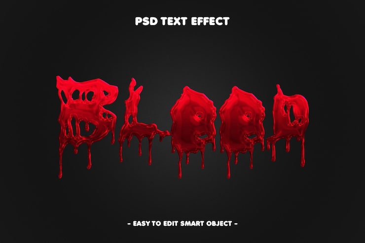 Bezpłatny plik PSD efekt krwi