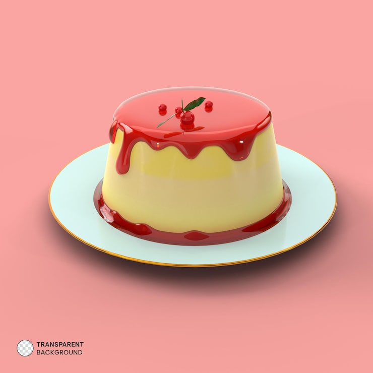 Bezpłatny plik PSD pyszne ciasto ikona na białym tle renderowania 3d ilustracja