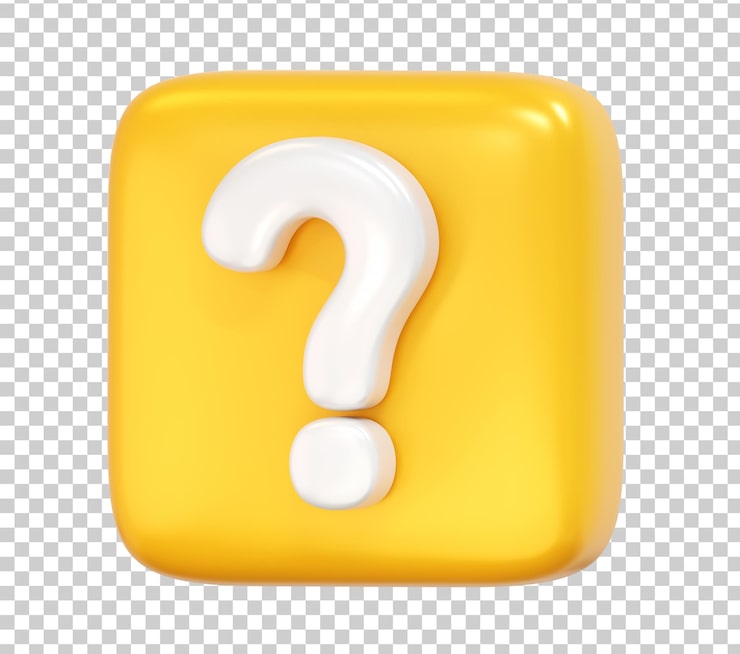 Bezpłatny plik PSD render 3d żółtej ikony znaku zapytania do przycisku pomocy, wsparcia lub faq