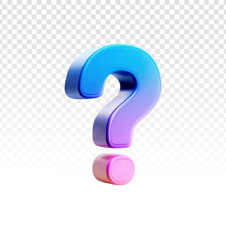 Bezpłatny plik PSD symbol znaku zapytania 3d z gradientem
