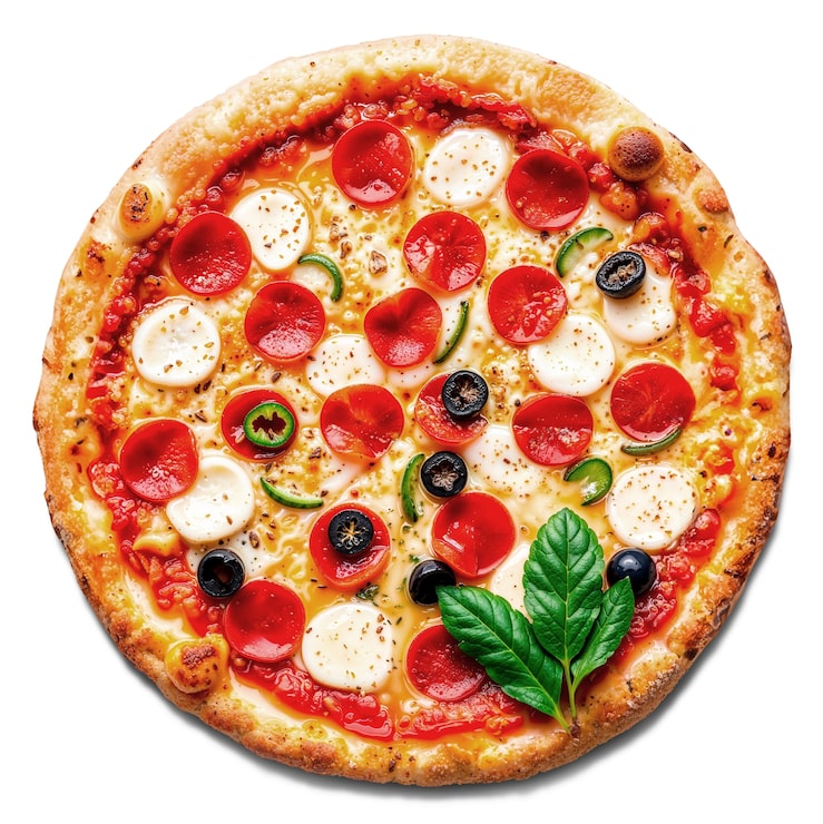 Bezpłatny plik PSD widok z góry na pizzę