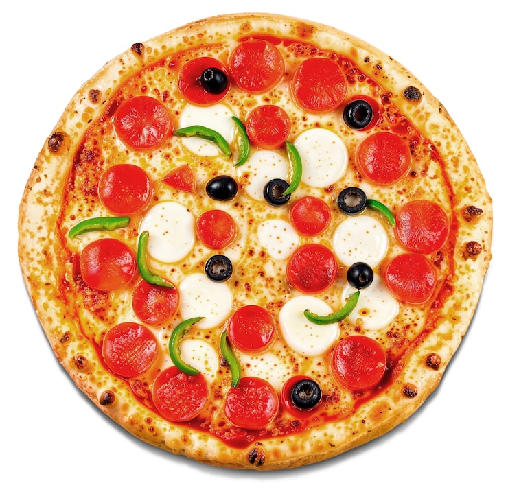 Bezpłatny plik PSD widok z góry na pizzę