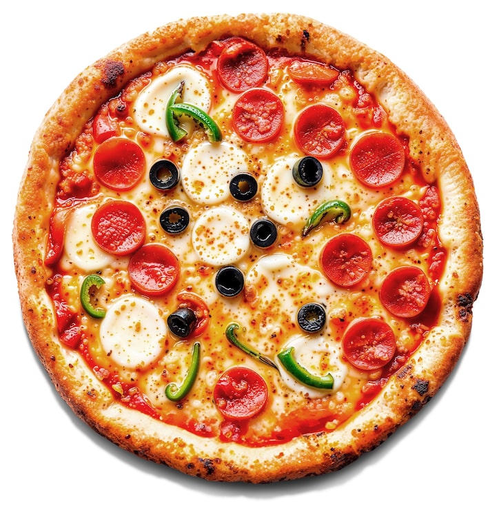 Bezpłatny plik PSD widok z góry na pizzę
