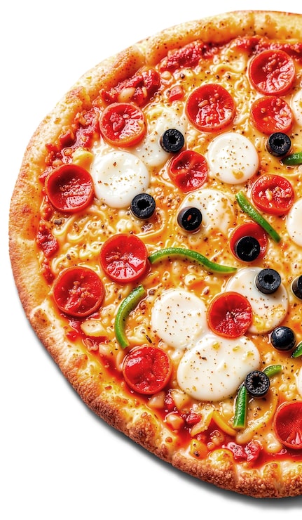 Bezpłatny plik PSD widok z góry na pizzę
