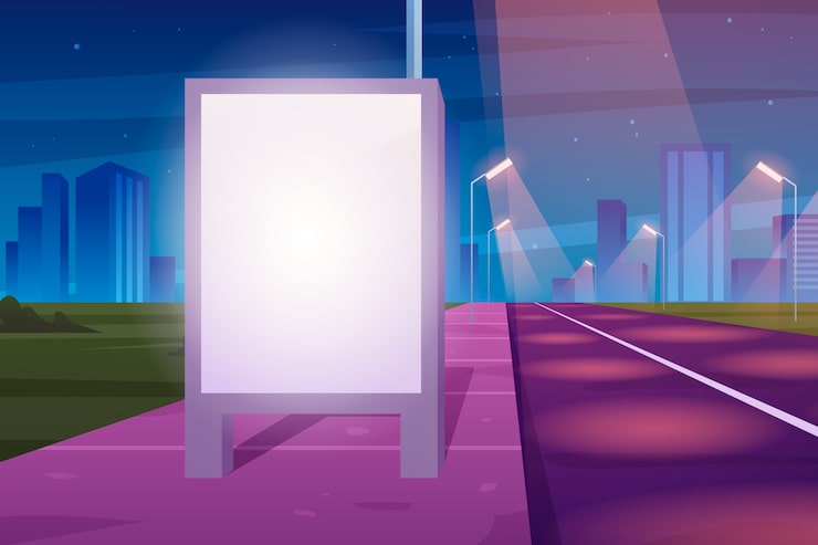 Bezpłatny plik Wektor gradientowa ilustracja digital signage