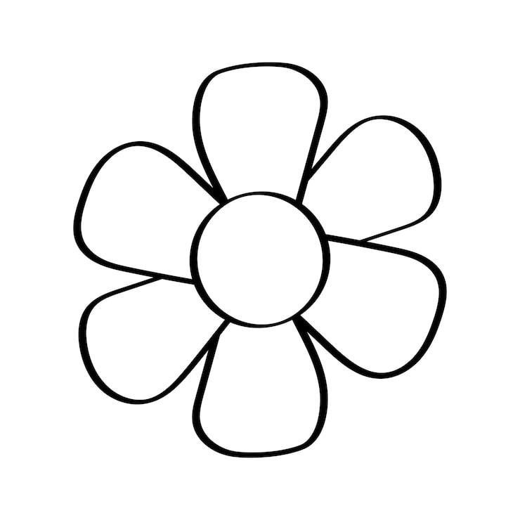 Kwiat w stylu Doodle.