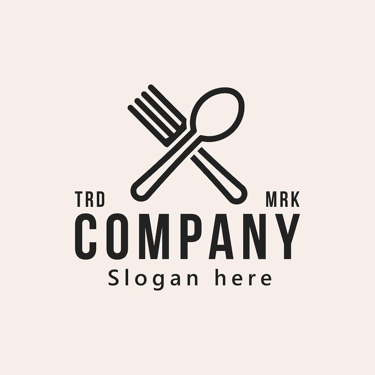 Bezpłatny plik Wektor łyżka widelec restauracja kolacja danie menu logo design ilustracja