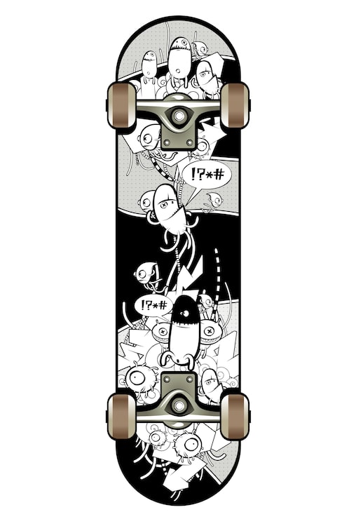Bezpłatny plik Wektor skate z graffiti