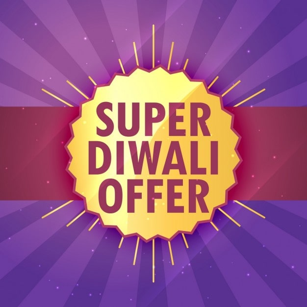Bezpłatny plik Wektor super diwali oferta sprzedaży szablon projektu