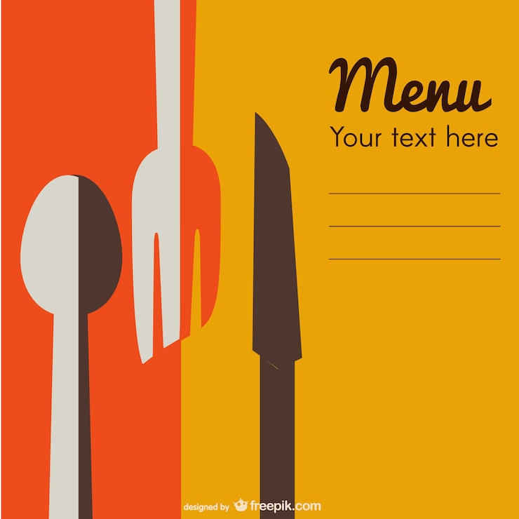 Bezpłatny plik Wektor szablon menu restauracji retro