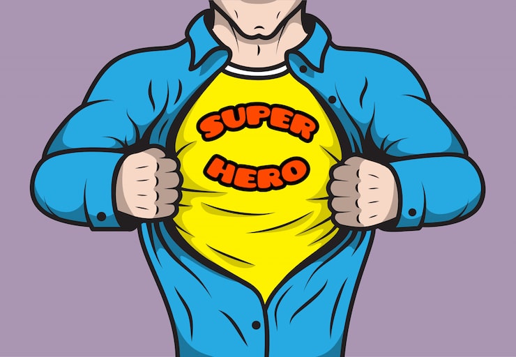 Bezpłatny plik Wektor zamaskowany superbohater komiksu