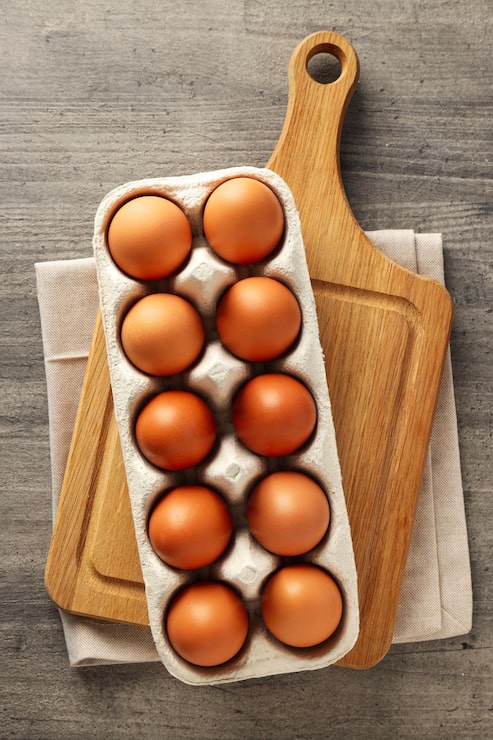 Photo Gratis bahan untuk memasak hidangan telur tampilan atas