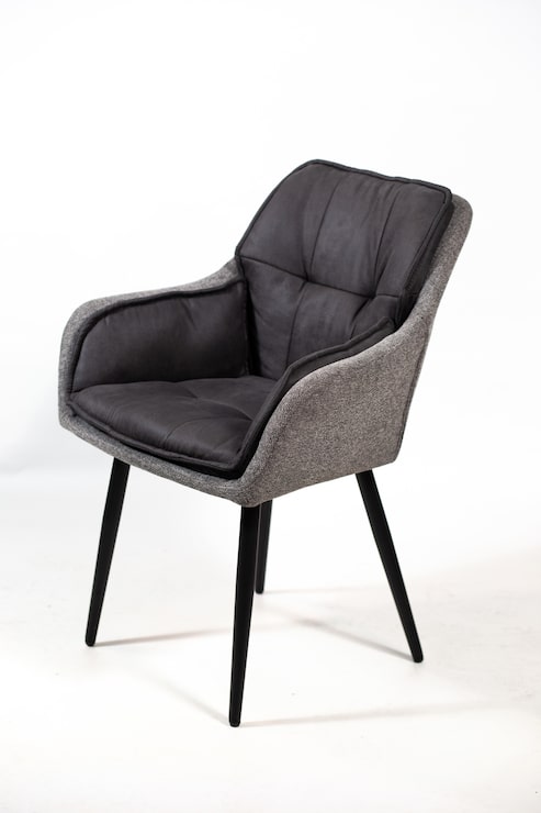 Foto gratuito bella foto de una moderna silla negra y gris aislada en un blanco