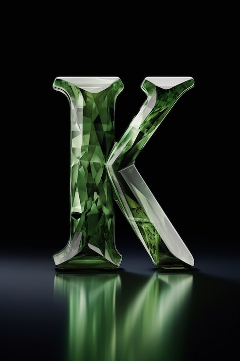 Photo Gratis bentuk 3d dari huruf k