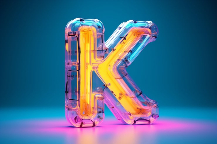 Photo Gratis bentuk 3d dari huruf k