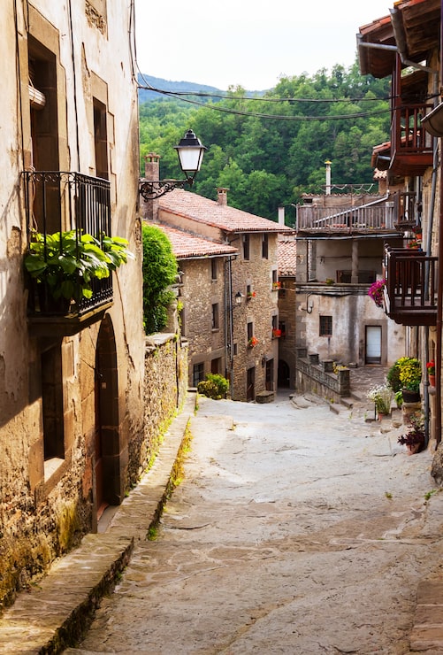 Foto gratuito calle de la ciudad catalana en los pirineos