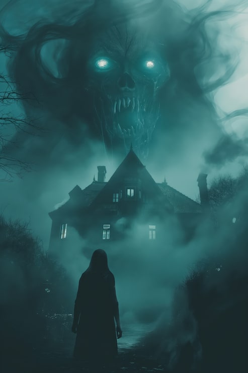 Foto gratuito casa embrujada en estilo gótico