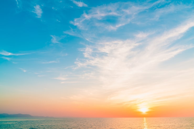 Foto gratuito cielo paisaje de la playa atardecer belleza