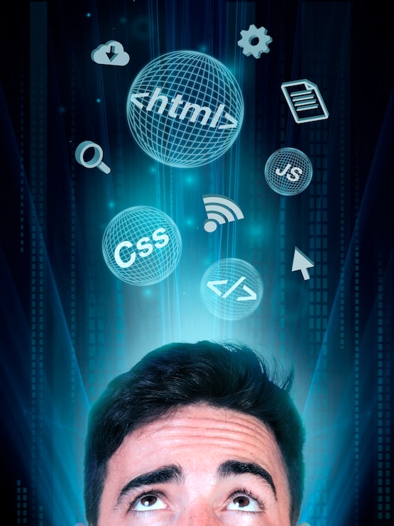 Foto gratuito collaje de antecedentes de programación