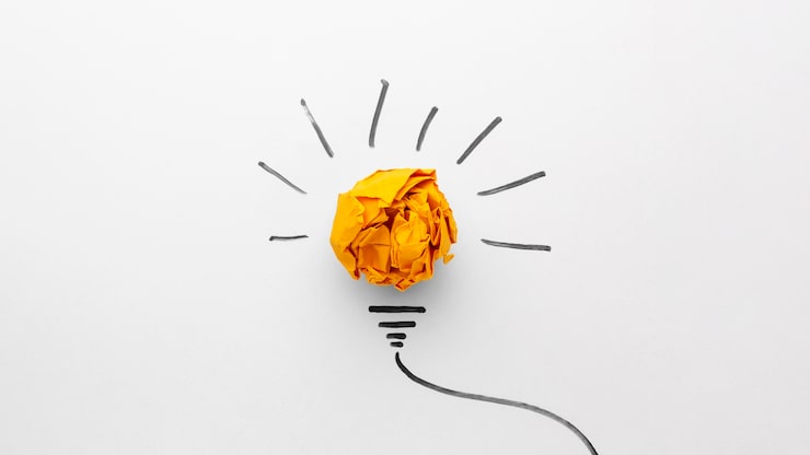 Foto gratuito composición abstracta de capa plana con elementos de innovación