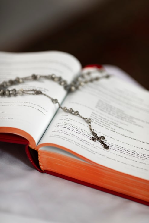 Foto gratuito concepto de comunión con biblia