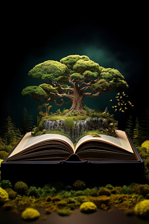 Foto gratuito concepto de libro abierto para la narración de historias de ficción y cuentos de hadas