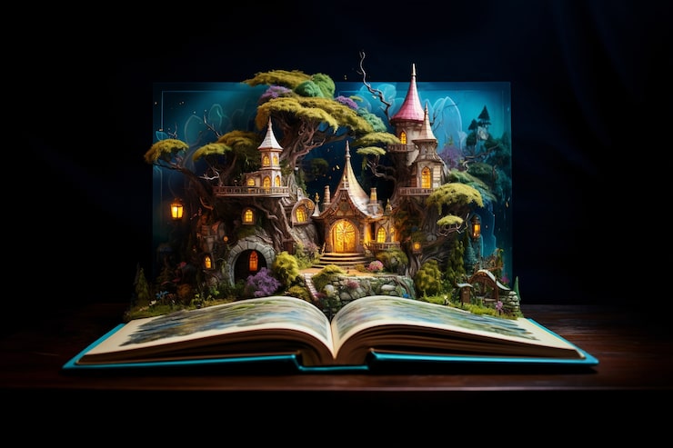 Foto gratuito concepto de libro abierto para la narración de historias de ficción