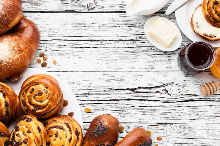 Foto gratuito concepto de pastelería deliciosa con espacio de copia