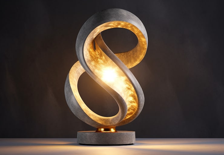 Foto gratuito diseño de lámparas de iluminación modernas en 3d