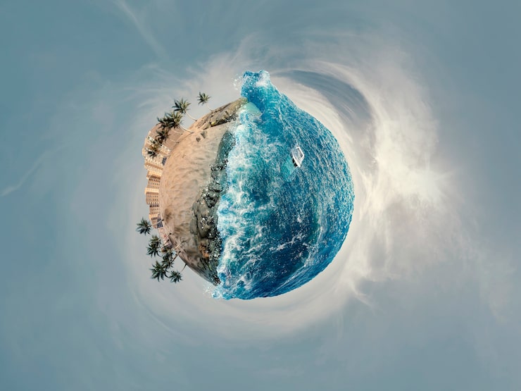 Photo Gratis efek cuaca dengan tsunami