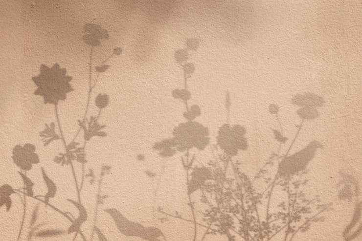 Foto gratuito fondo con sombra de campo floral
