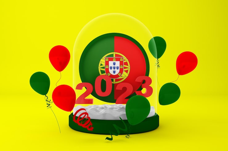 Foto gratuito globo terráqueo de portugal 2023
