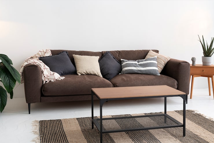 Foto gratuito habitación moderna vacía con muebles.