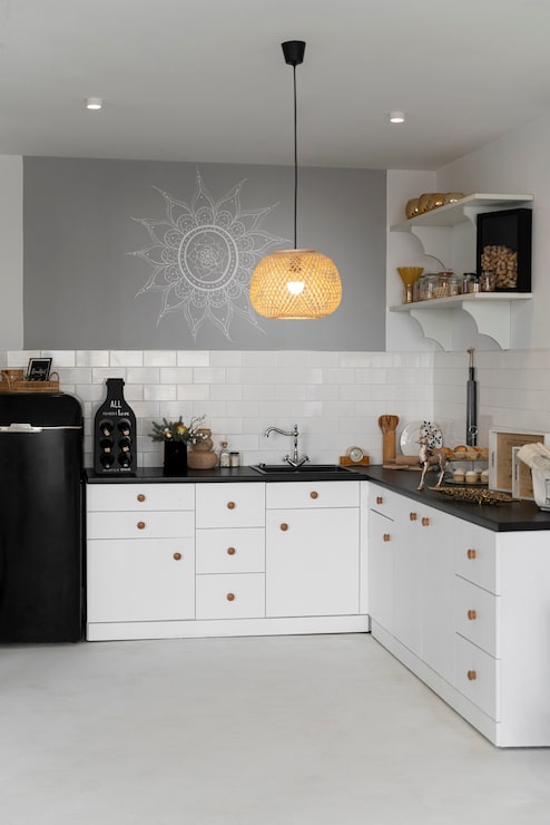 Foto gratuito habitación moderna vacía con muebles.