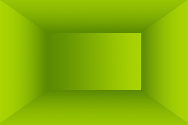 Foto gratuito habitación vacía con fondo de estudio abstracto degradado verde liso de lujo con espacio para el texto y la imagen.