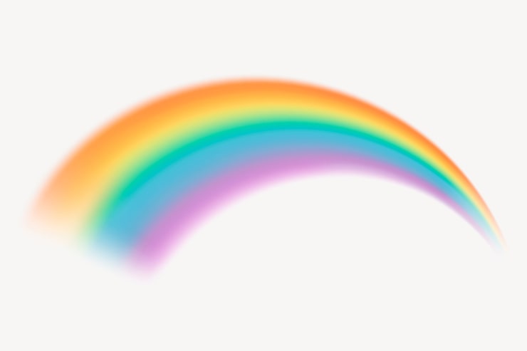 Foto gratuito el hermoso elemento gráfico del arco iris