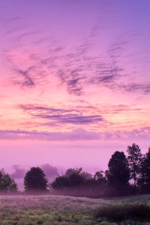 Foto gratuito hermoso paisaje del amanecer en el campo del noroeste de pennsylvania