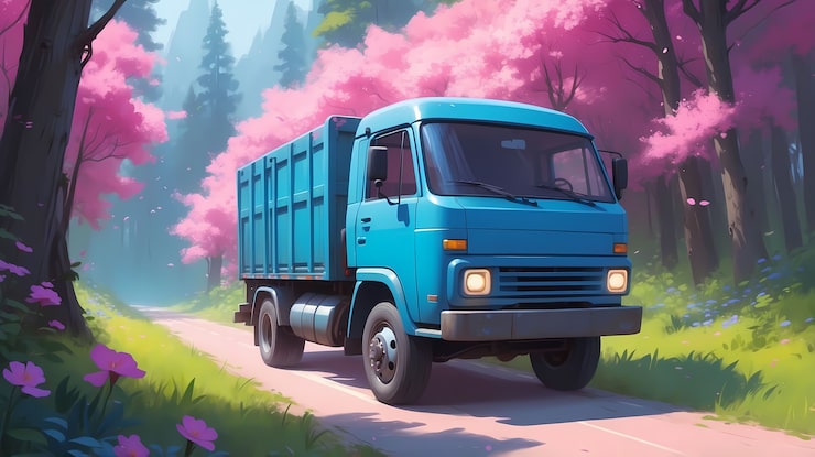 Photo Gratis ilustrasi seni digital truk