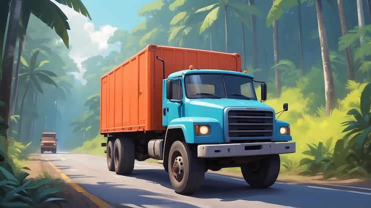 Photo Gratis ilustrasi seni digital truk