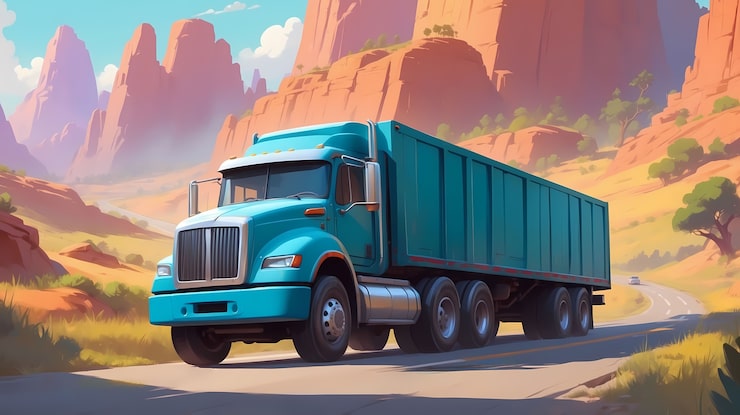 Photo Gratis ilustrasi seni digital truk