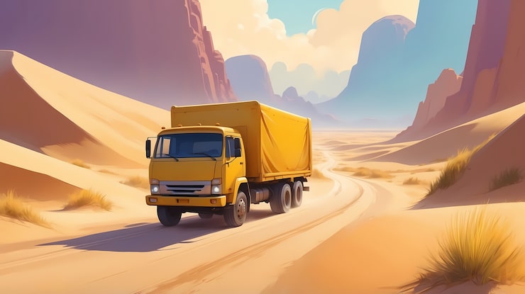 Photo Gratis ilustrasi seni digital truk