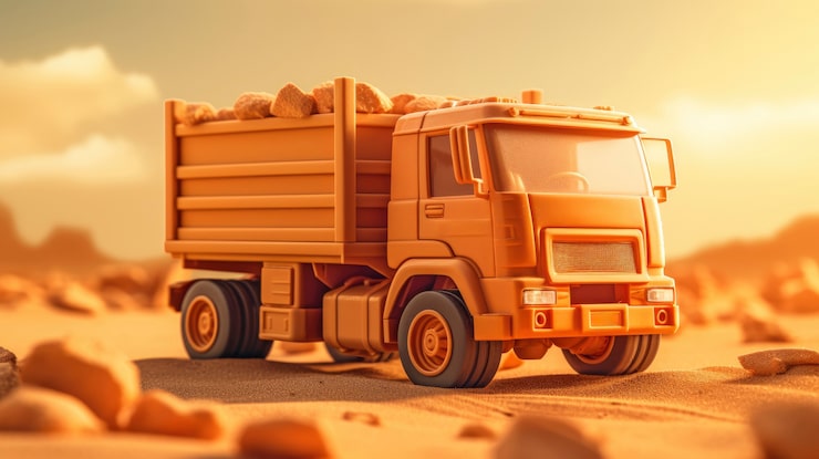 Photo Gratis ilustrasi truk kartun 3d