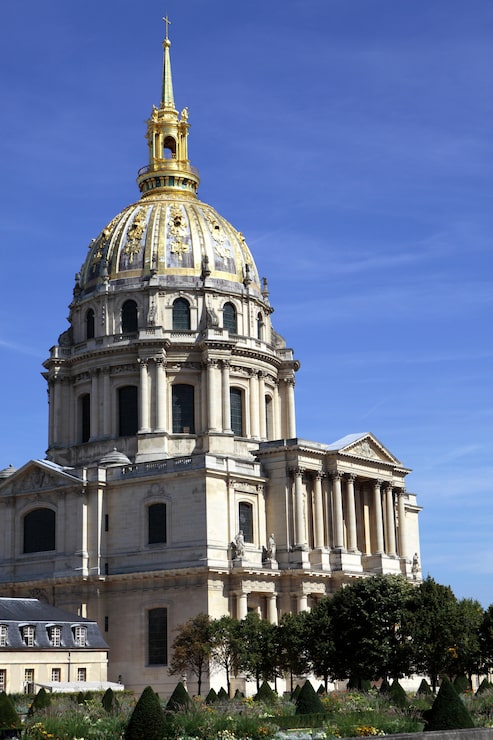Foto gratuito imagen de alta resolución del hospital e iglesia de les invalides en parís