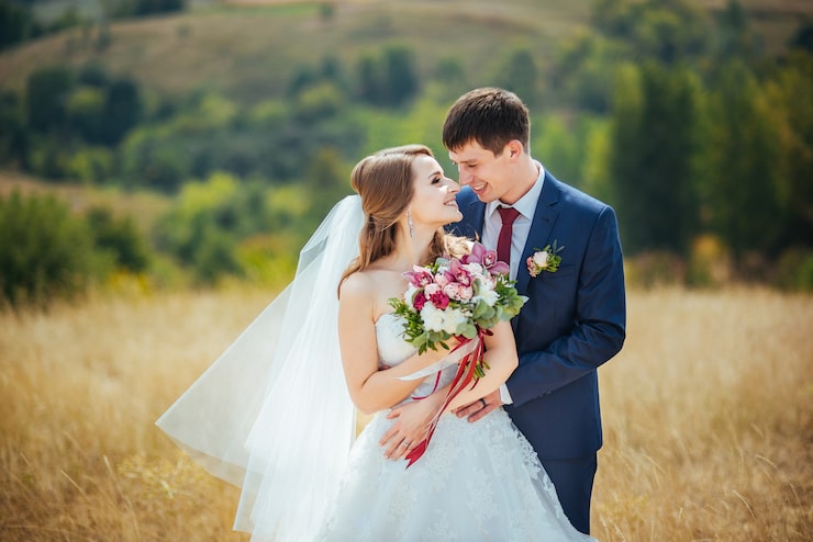 Photo Gratis jalan-jalan pernikahan yang indah di alam ukraina sumy