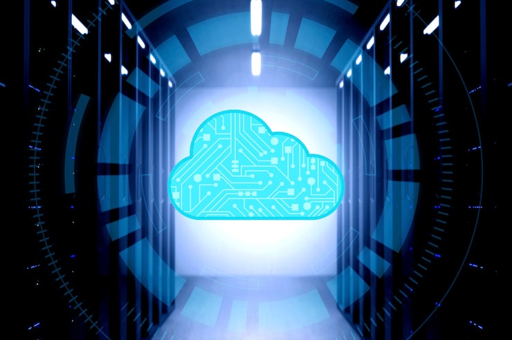 Photo Gratis konsep hosting situs web dengan cloud