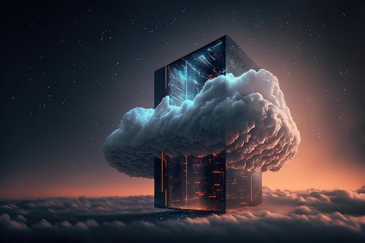 Photo Gratis konsep penyimpanan data cloud server layanan online digital cloudscape untuk jaringan global teknologi infrastruktur komputer cadangan database web